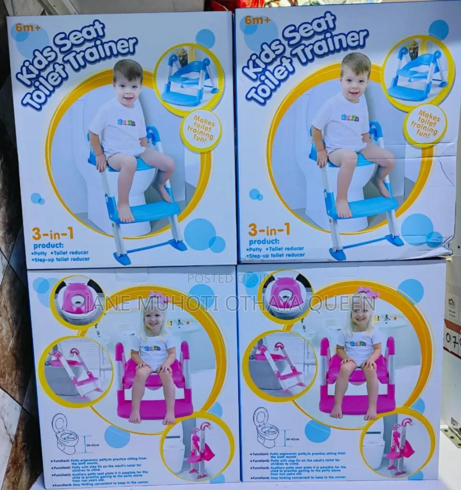 Kids Training Toilet Seat Trainer With Pvc Cushion/Soft Pad