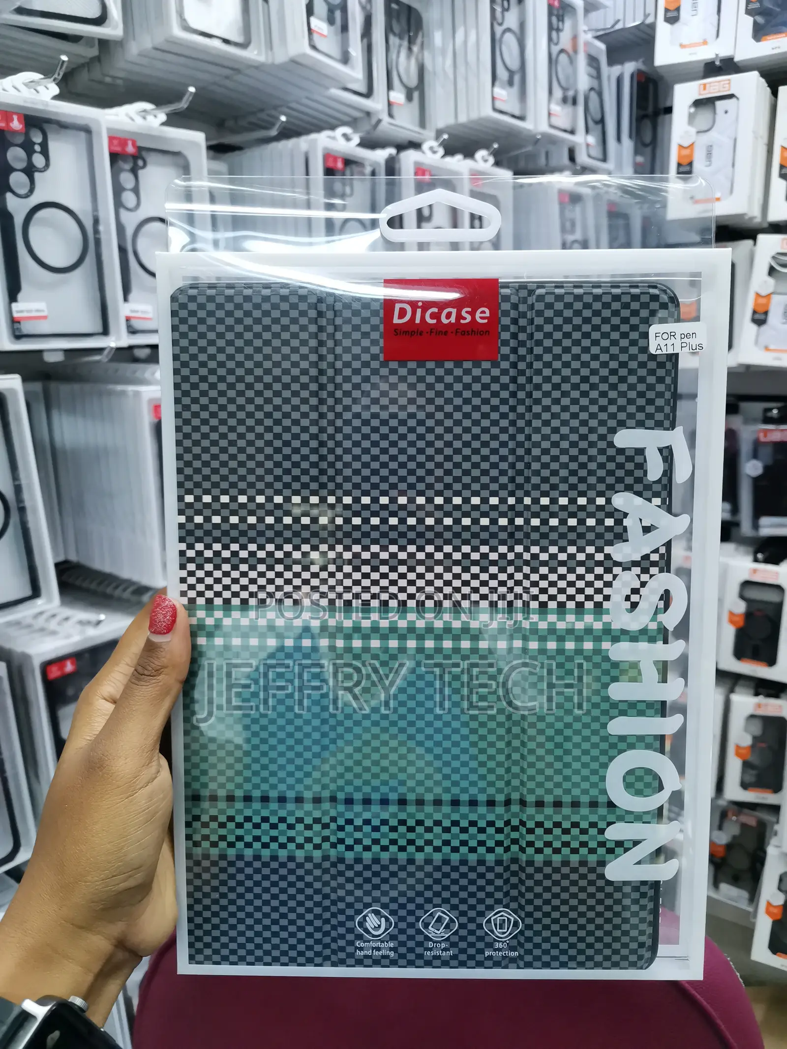 Hippy Carbon Fiber Texture Samsung Galaxy Tab A11 Plus Smart Case