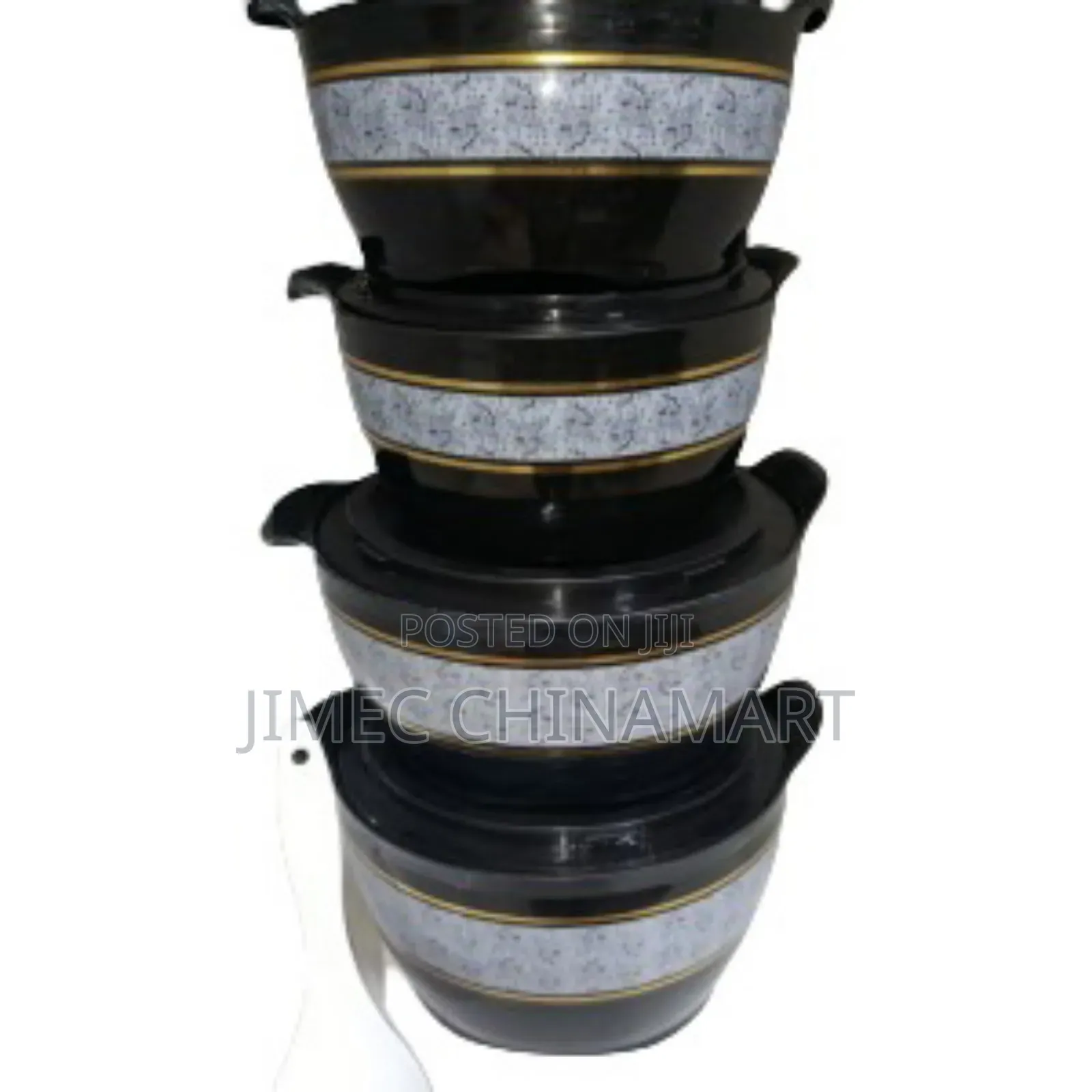 Black 4-Piece Quality Hotpot Set