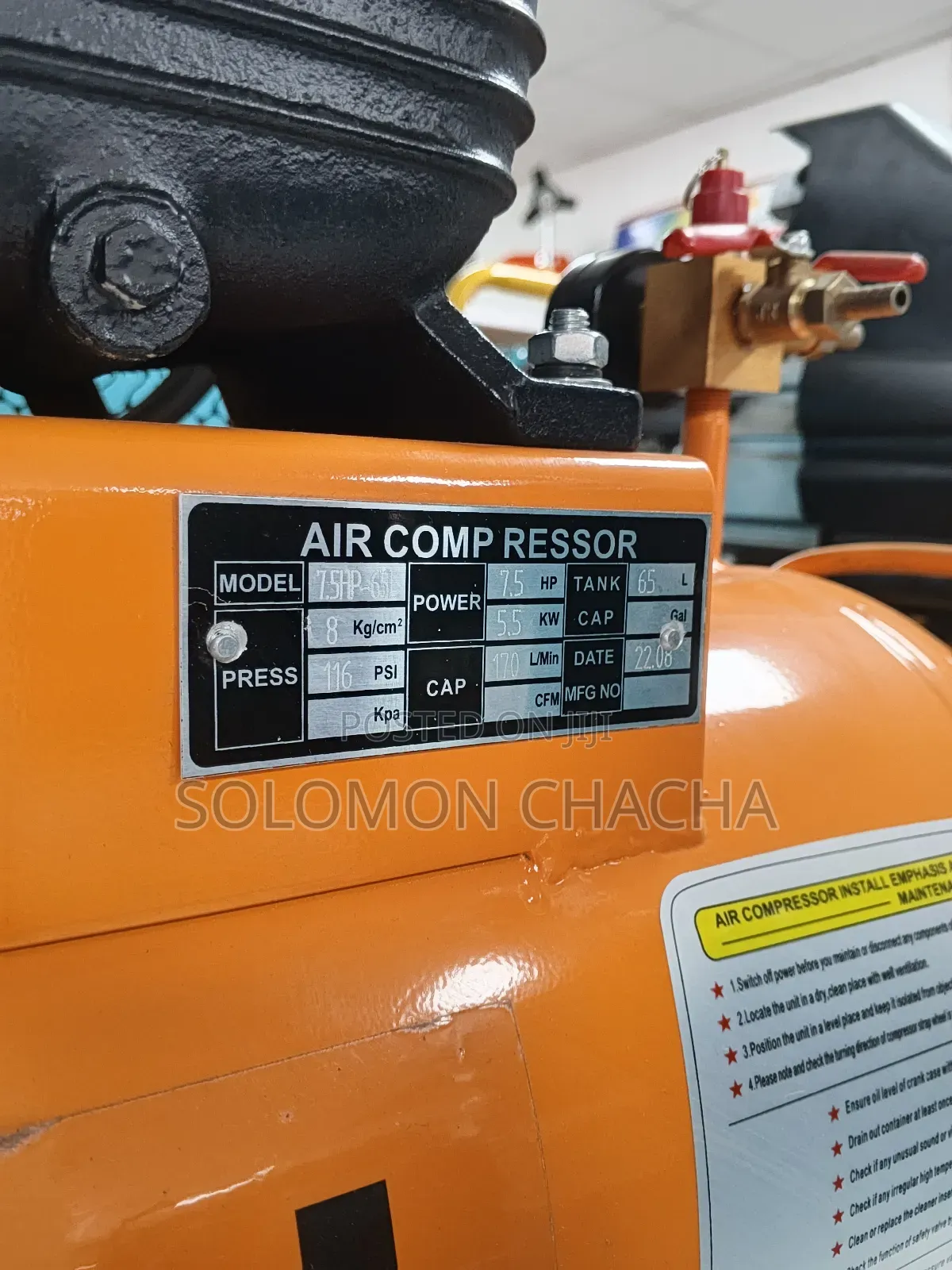 Girasol 65l 7.5hp Air Compressor Gasoline Engine Best Quality
