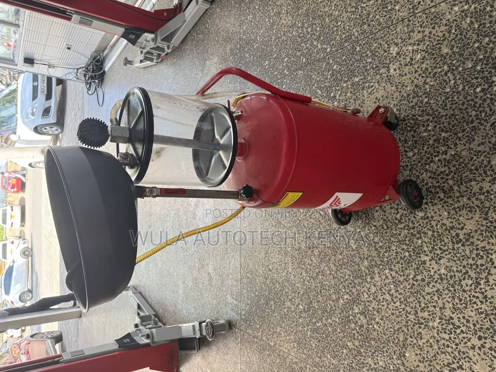 Heavy Duty Oil Drainer Machine Red