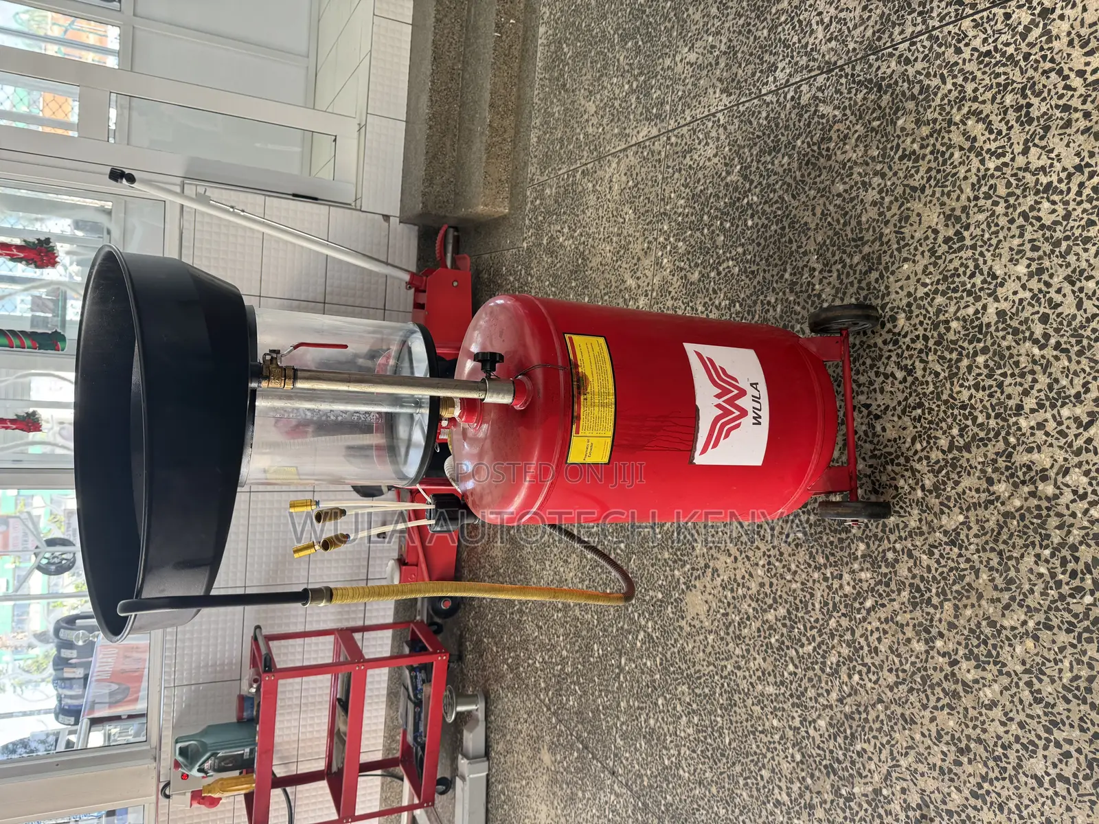 Heavy Duty Oil Drainer Machine Red