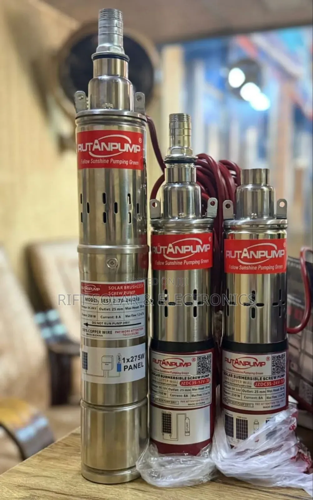 75 Meters Head 72v Submersible Water Pump 800 Watts Solar