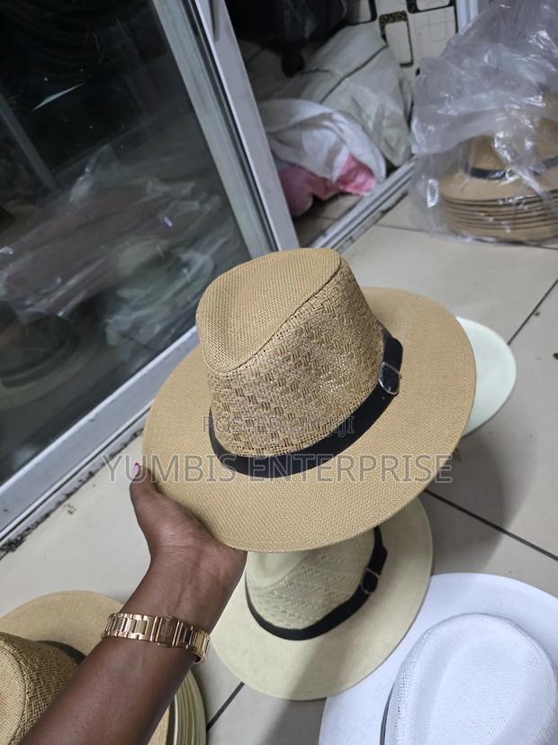 Beige Panama Mens Sun Straw Hat at 800