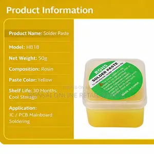 Hb18 Lead-Free Solder Paste 50g Neutral Rosin Flux for PCB Repair