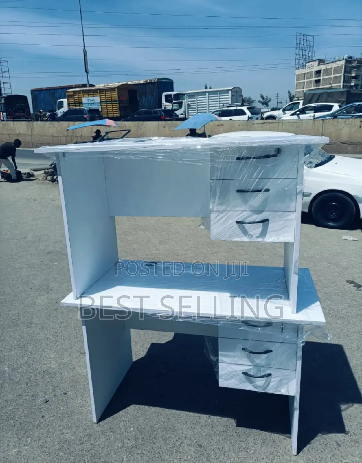 Wrapped Office Desk