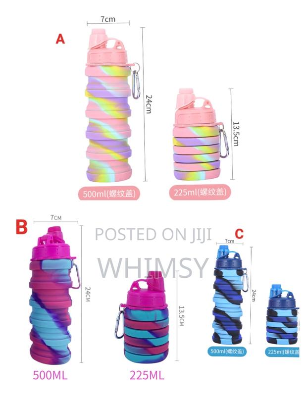 500 Ml Fete Propz Collapsible Silicone Water Bottles.