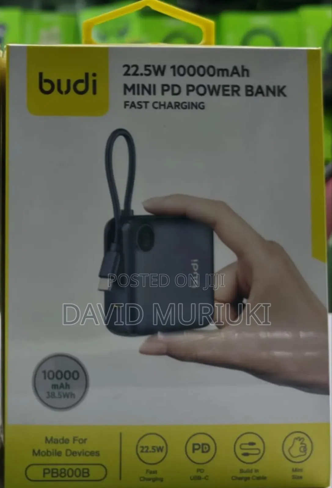 Budi Pb800b 22.W 10,000mah Mini Pd Fast Charging Power Bank