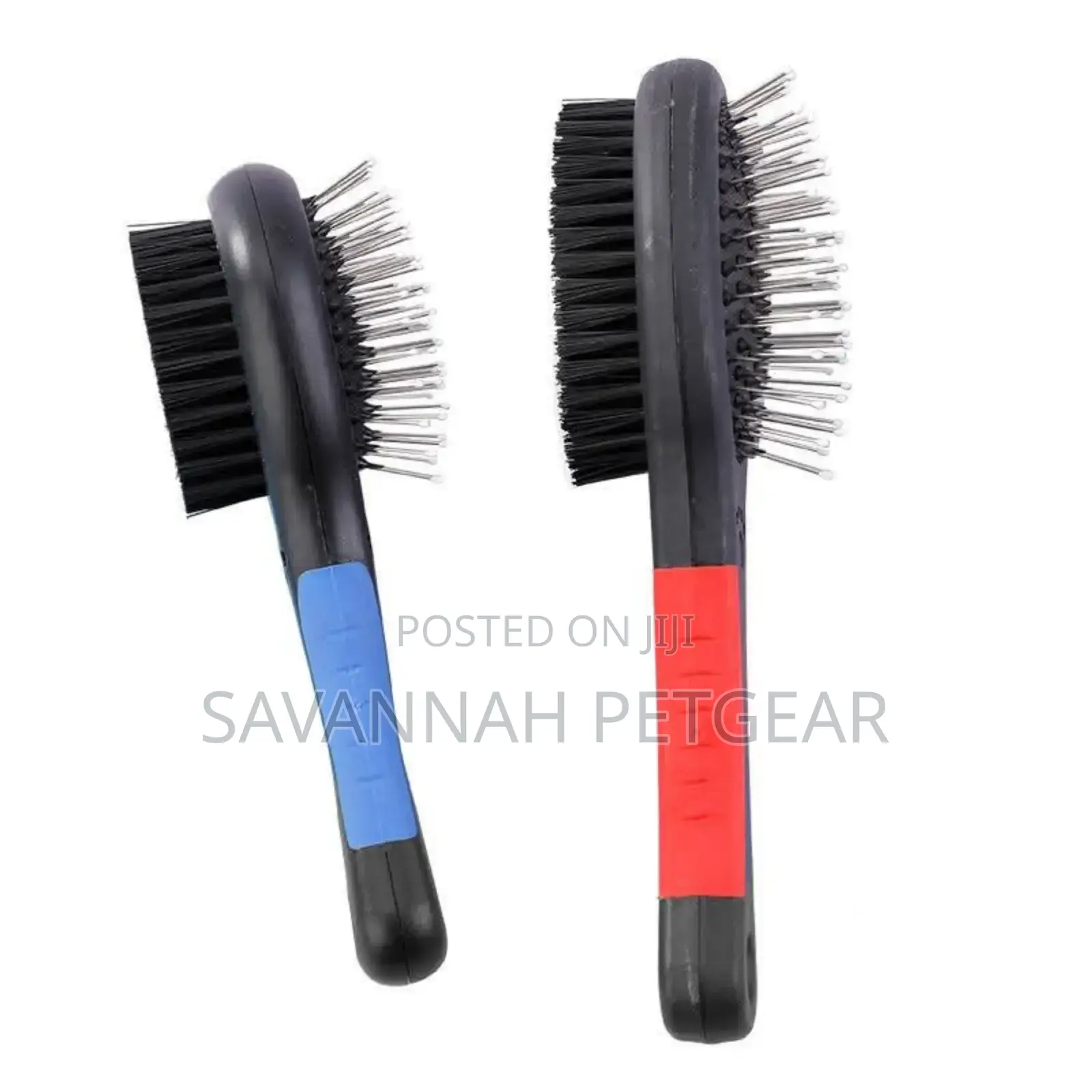 Double Sided Plastic Handle Cat Dog Massage Hair Brush For Grooming
