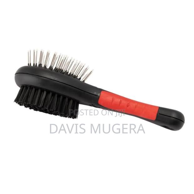 Double Sided Plastic Handle Cat Dog Massage Hair Brush For Grooming - thumbnail 6