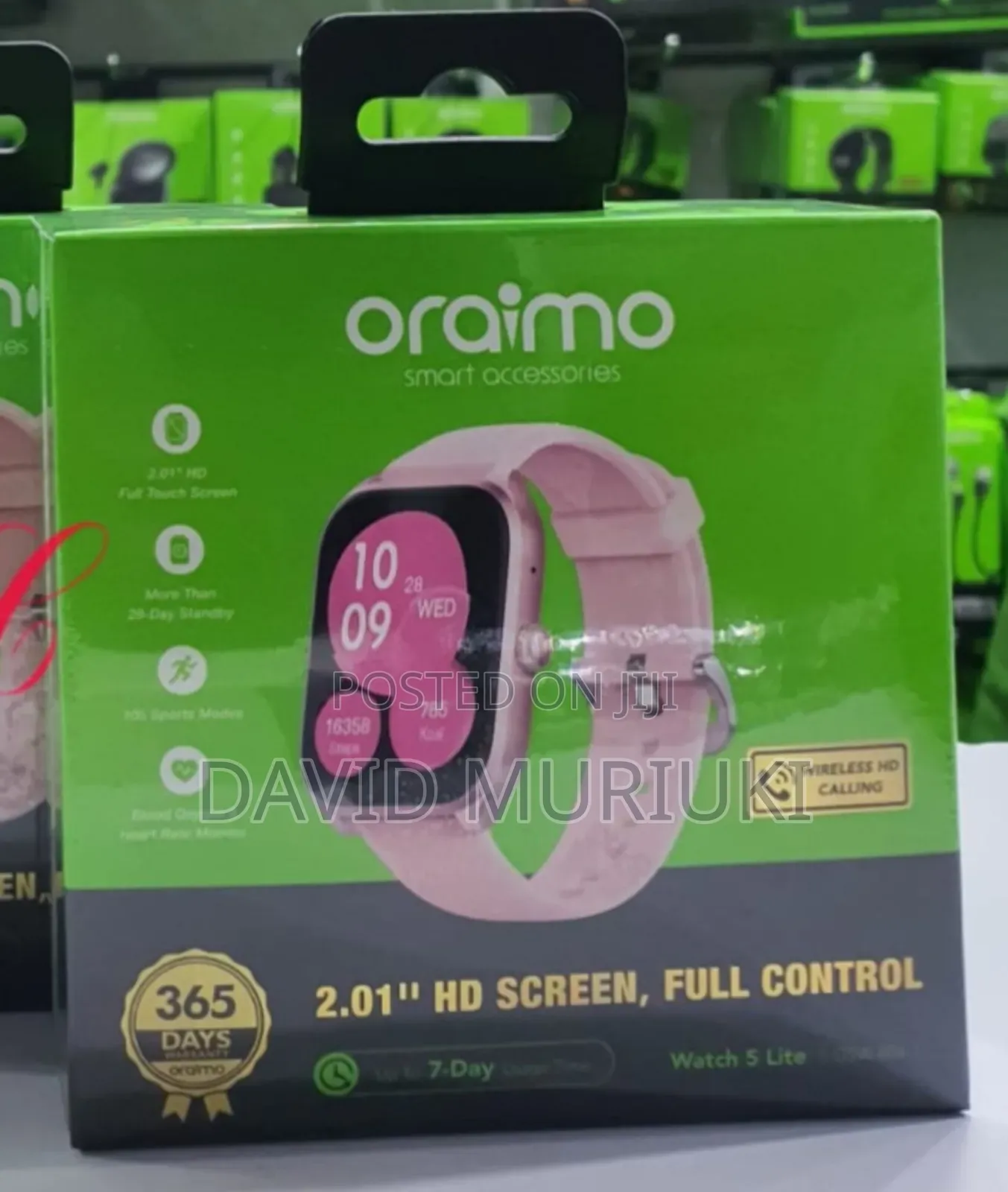 Oraimo Watch 5 Lite Osw-804 Rose Gold Pink Smart Watch Makes Calls