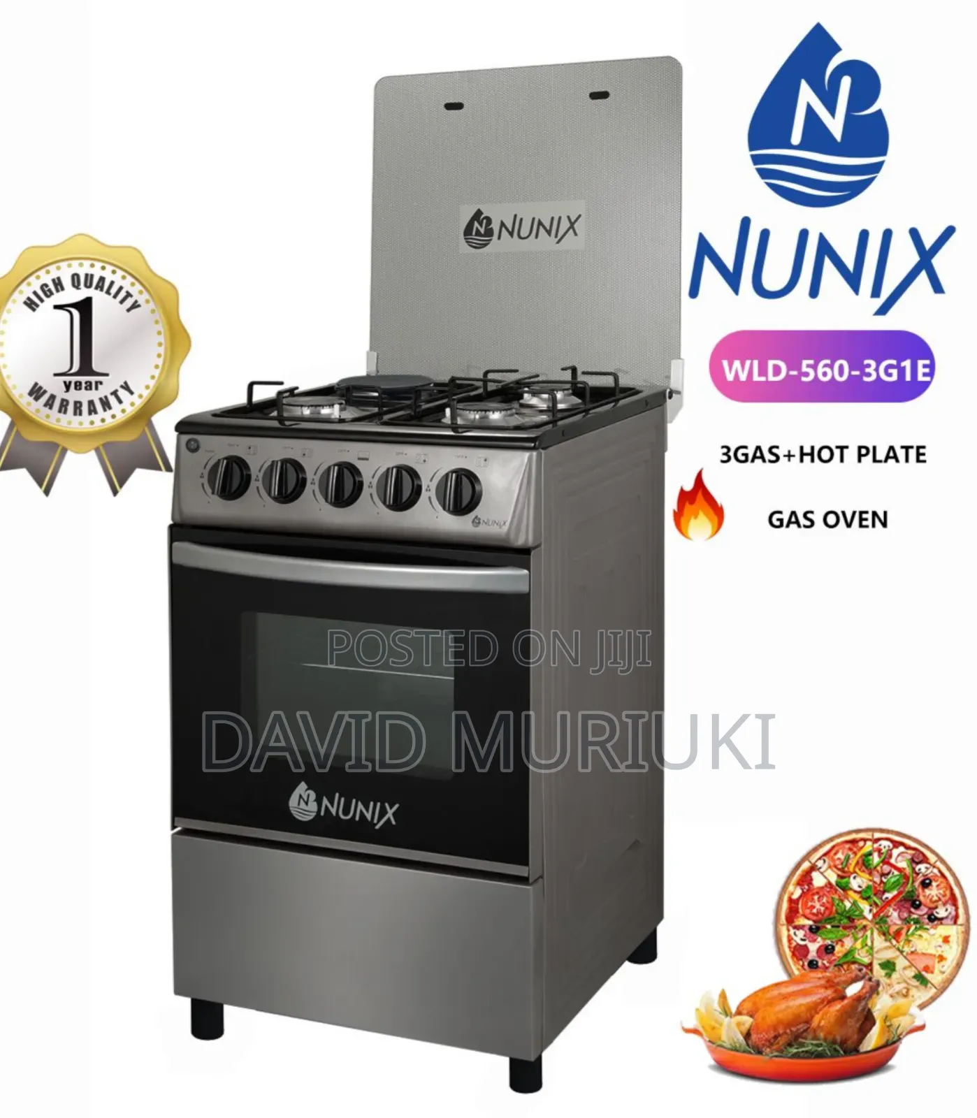 A New Model 50*55 Nunix 3+1 Standing Cooker With Gas Oven