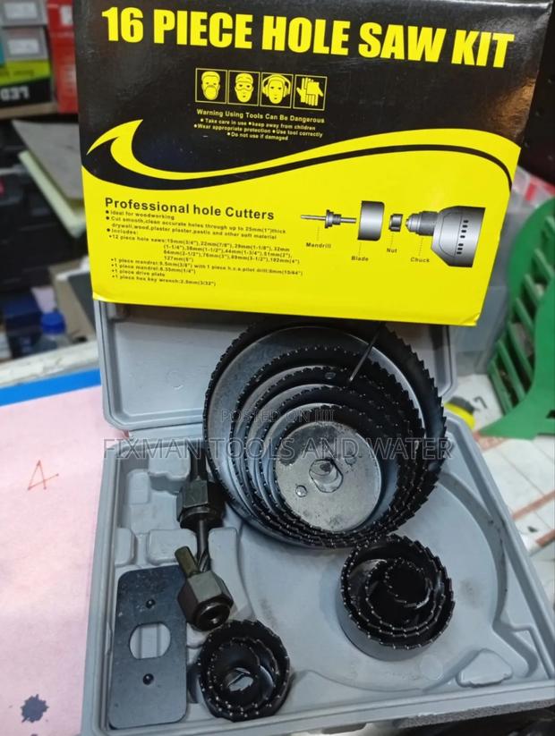 Hard Carbon Gypsum Hole Saw Cutter 16 Pcs Set 3⁄4-5 Inches - main view