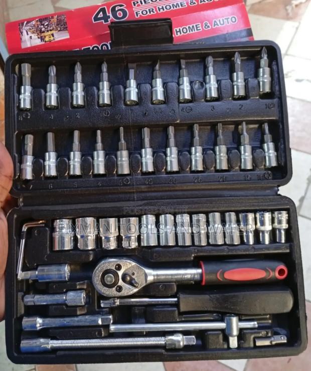 Non Skidding New Chrome 46 Pc's Screwdriver Set And Socket Spanner Set - thumbnail 3