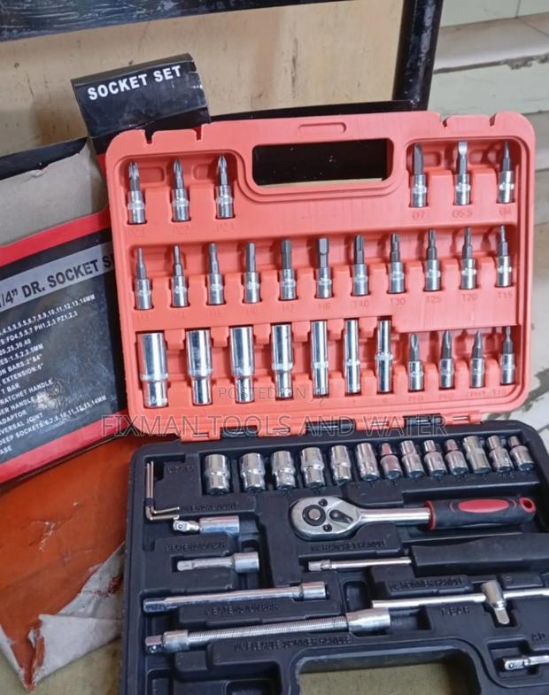 Tough Chrome Vanadium Deep Socket Wrench Set 53 Pc's Screwdriver Set - thumbnail 2