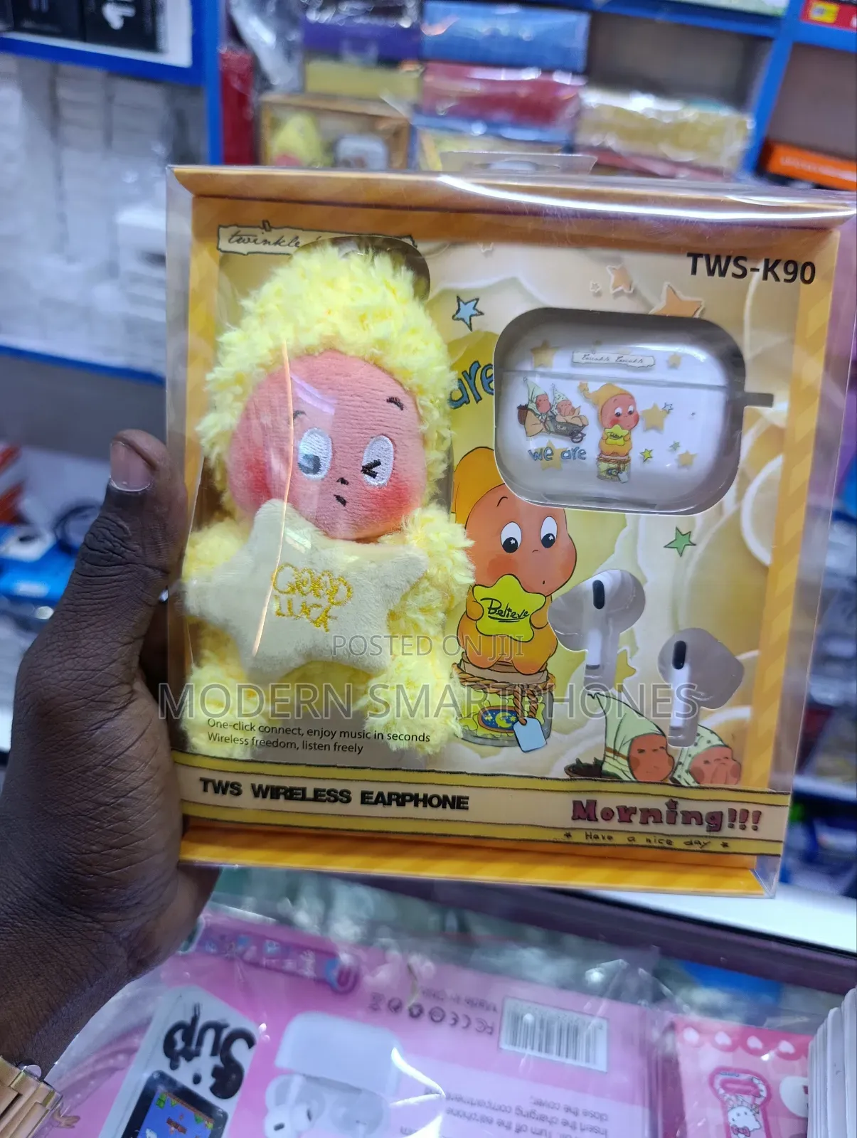 Tws Wireless Bluetooth Earphone Protective Case Cartoon Doll Design