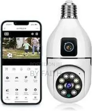 Specialised Dual PTZ Rotating Wifi Bulb Camera- Wifi PTZ Bulb Camera