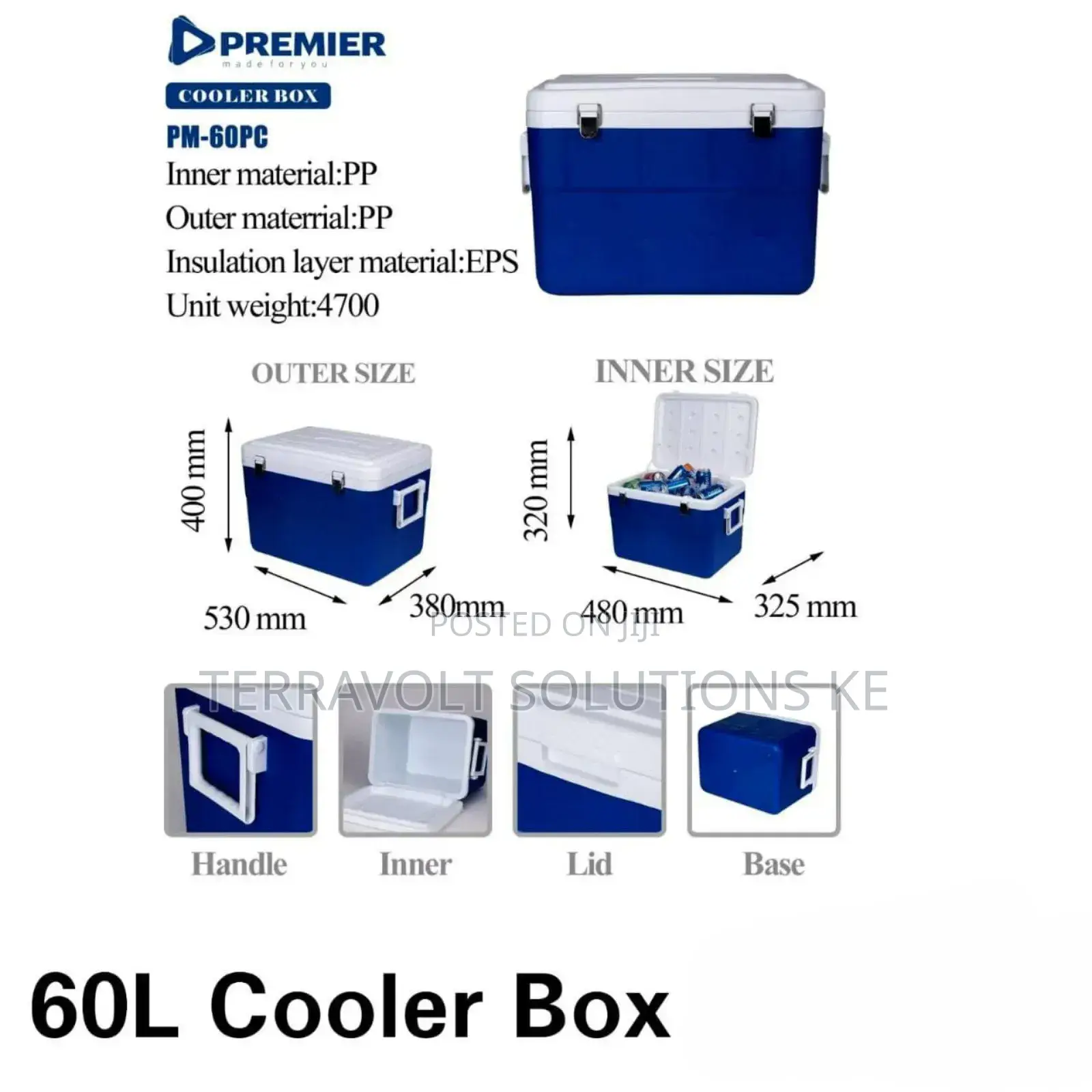 Premier 60l Super Cooler Box