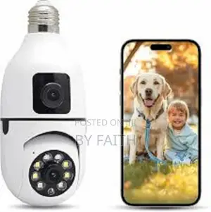 Bulb Type Camera Wifi PTZ Bulb PTZ Dual Lens Camera V360