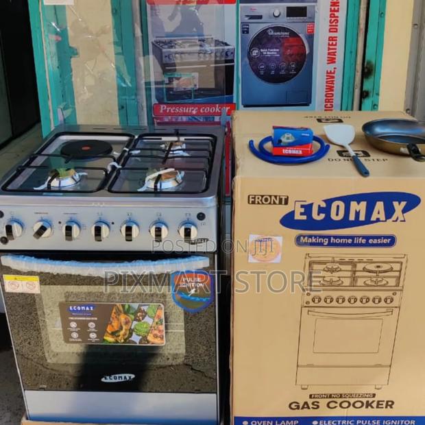 50x55cm Ecomax 3+1 Cooker - Free 13kg Regulator Kitchen Kits