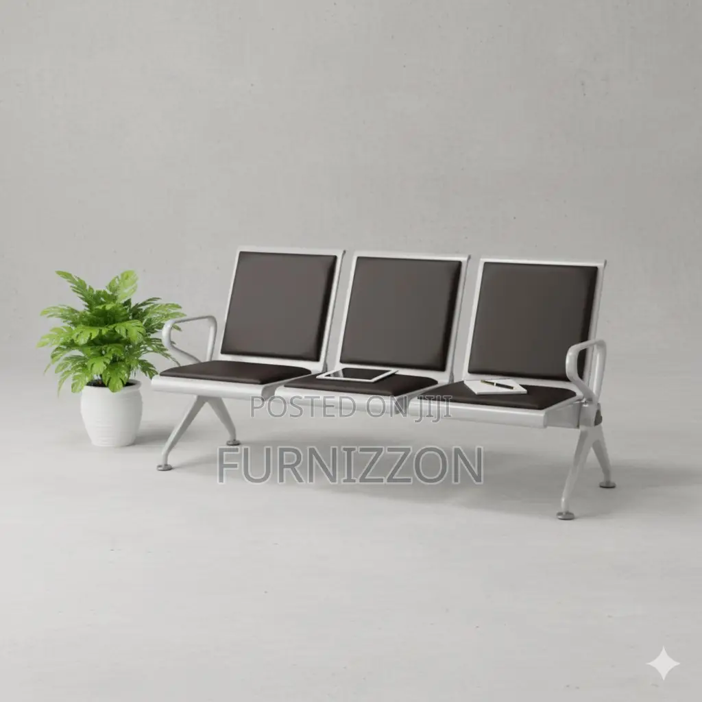 Padded Three Seater Bench for Waiting Areas