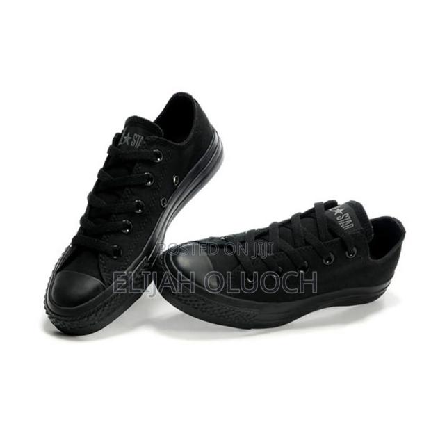 All Black Quality Converse Shoes - thumbnail 3