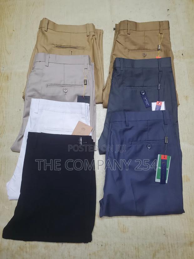 Quality Cotton Men Casual Official Suit Material Men Trousers