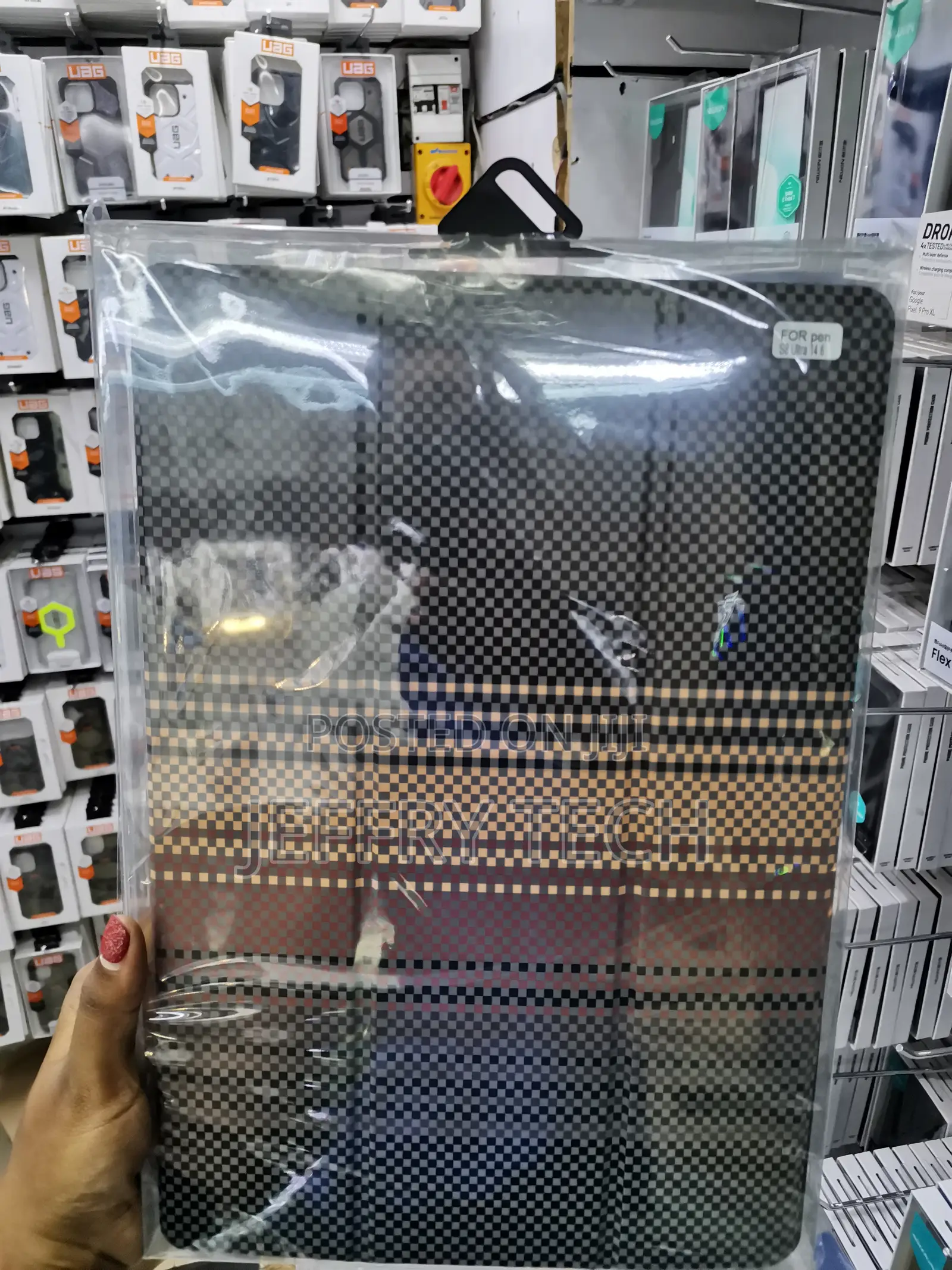 Mikad Carbon Fiber Smart Case Samsung Galaxy Tab S8 Ultra