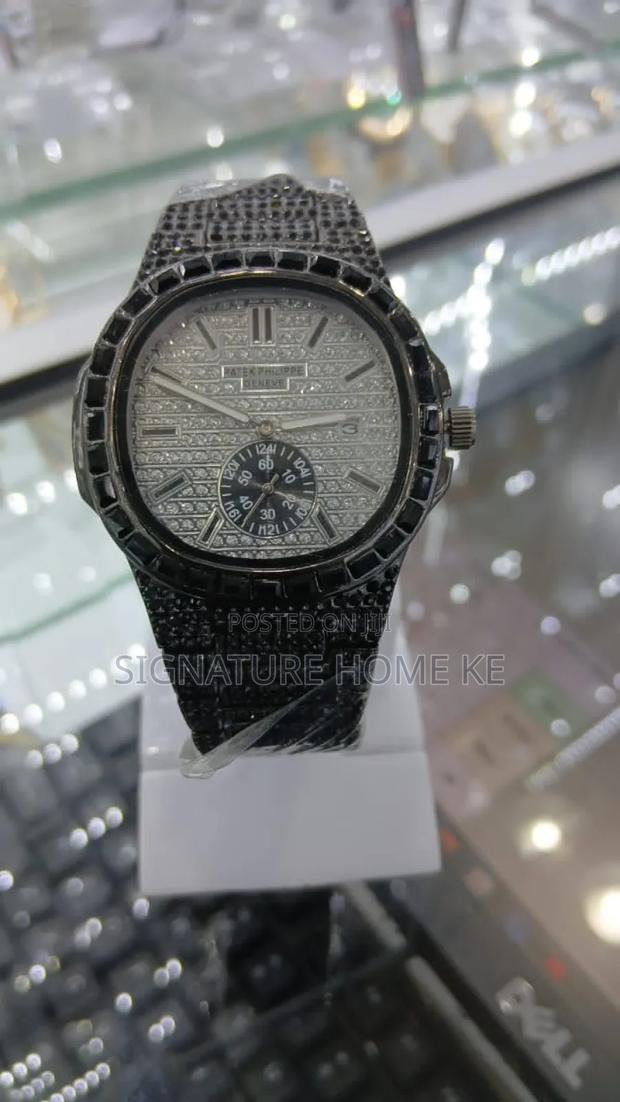 Patek Iced Watch- Black and White - main view