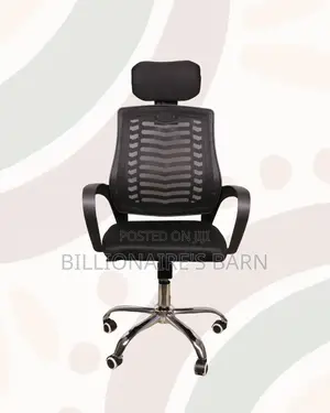 Secretarial Mesh Office Chair • Easy Adjustments,Neck Support Headrest