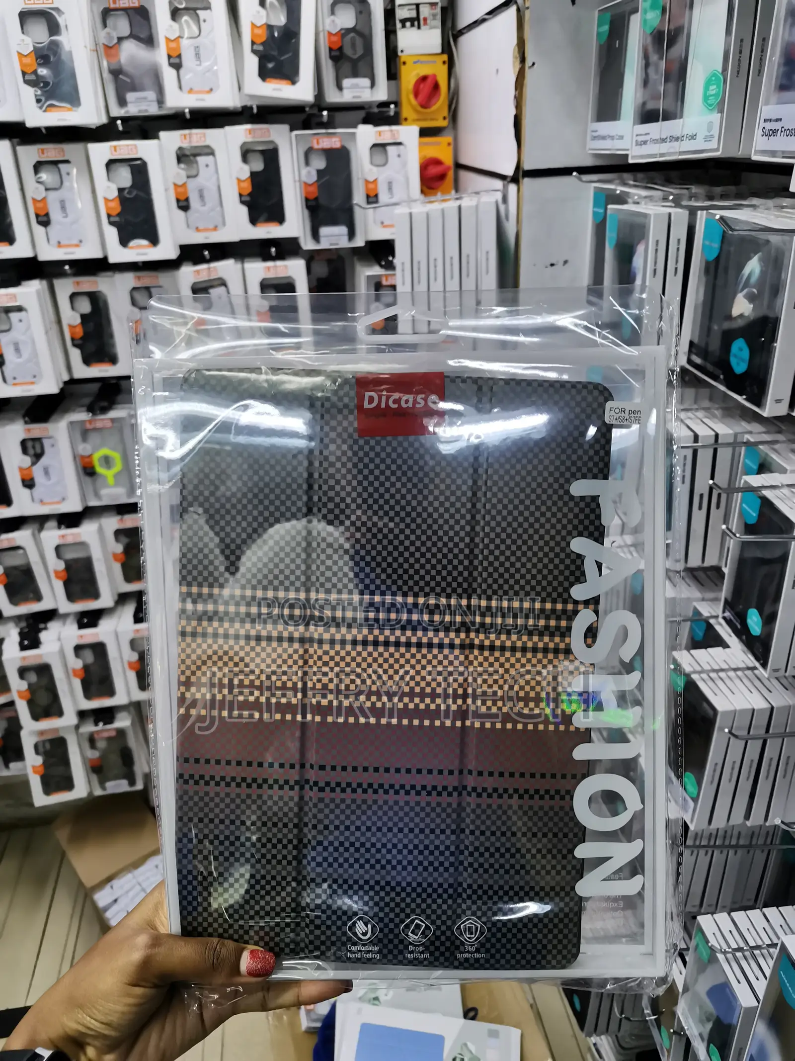 Kocase Carbon Fiber Smart Case for Samsung Galaxy Tab S7+ With Penslot