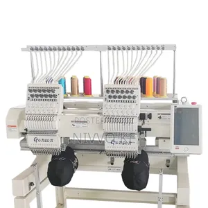 Dual-Head 9-Needle Commercial Embroidery Machine