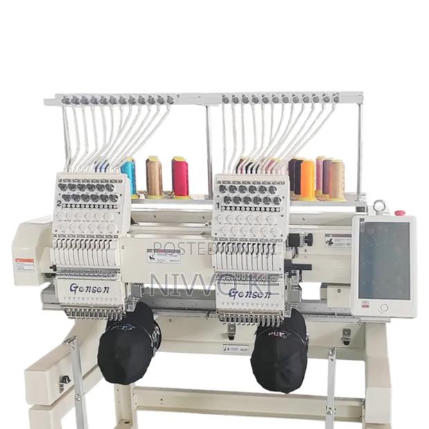 Dual-Head 9-Needle Commercial Embroidery Machine - main view