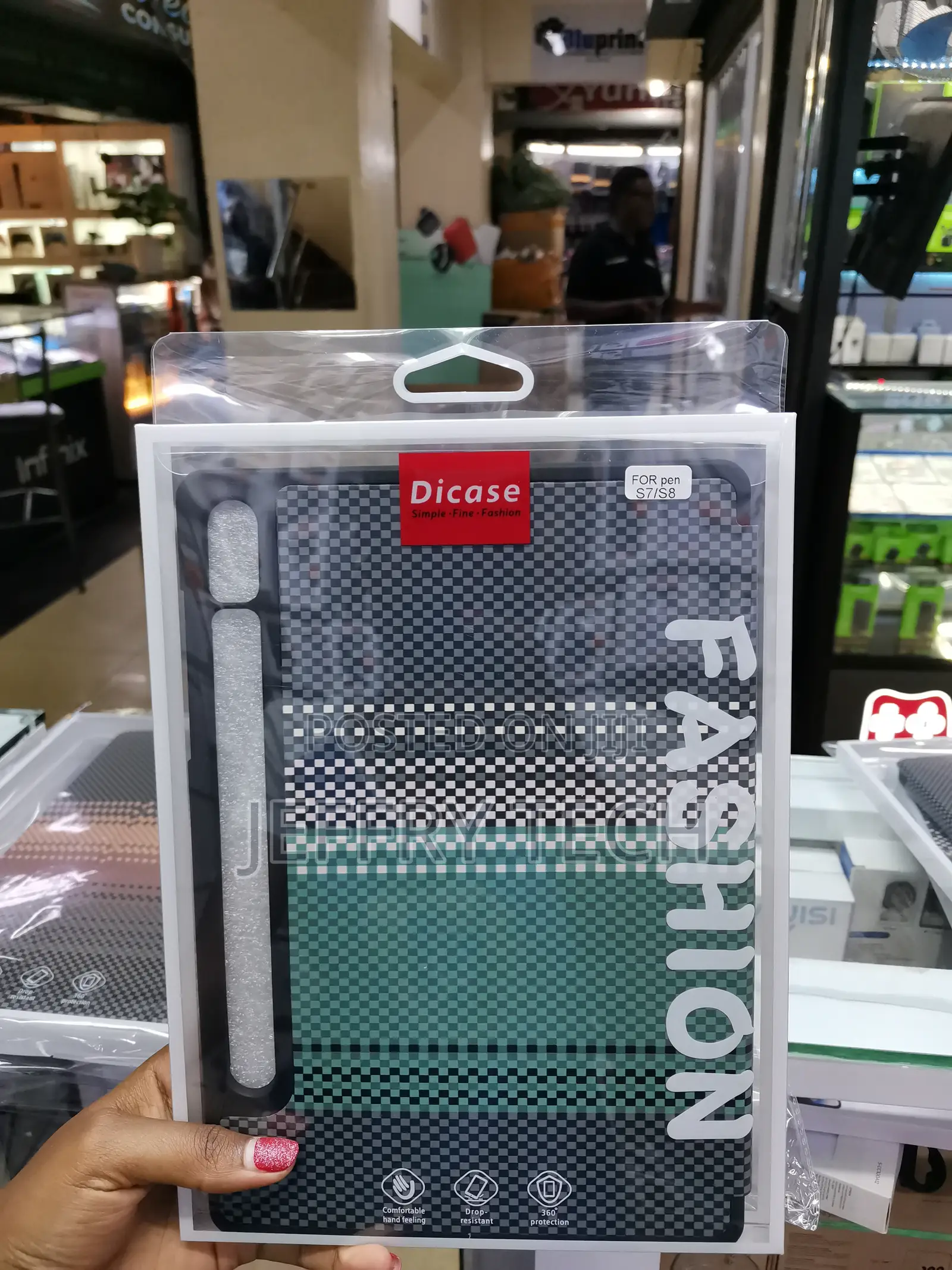 Deasly Smart Carbon Fiber Case Samsung Galaxy Tab S7 With Penslot