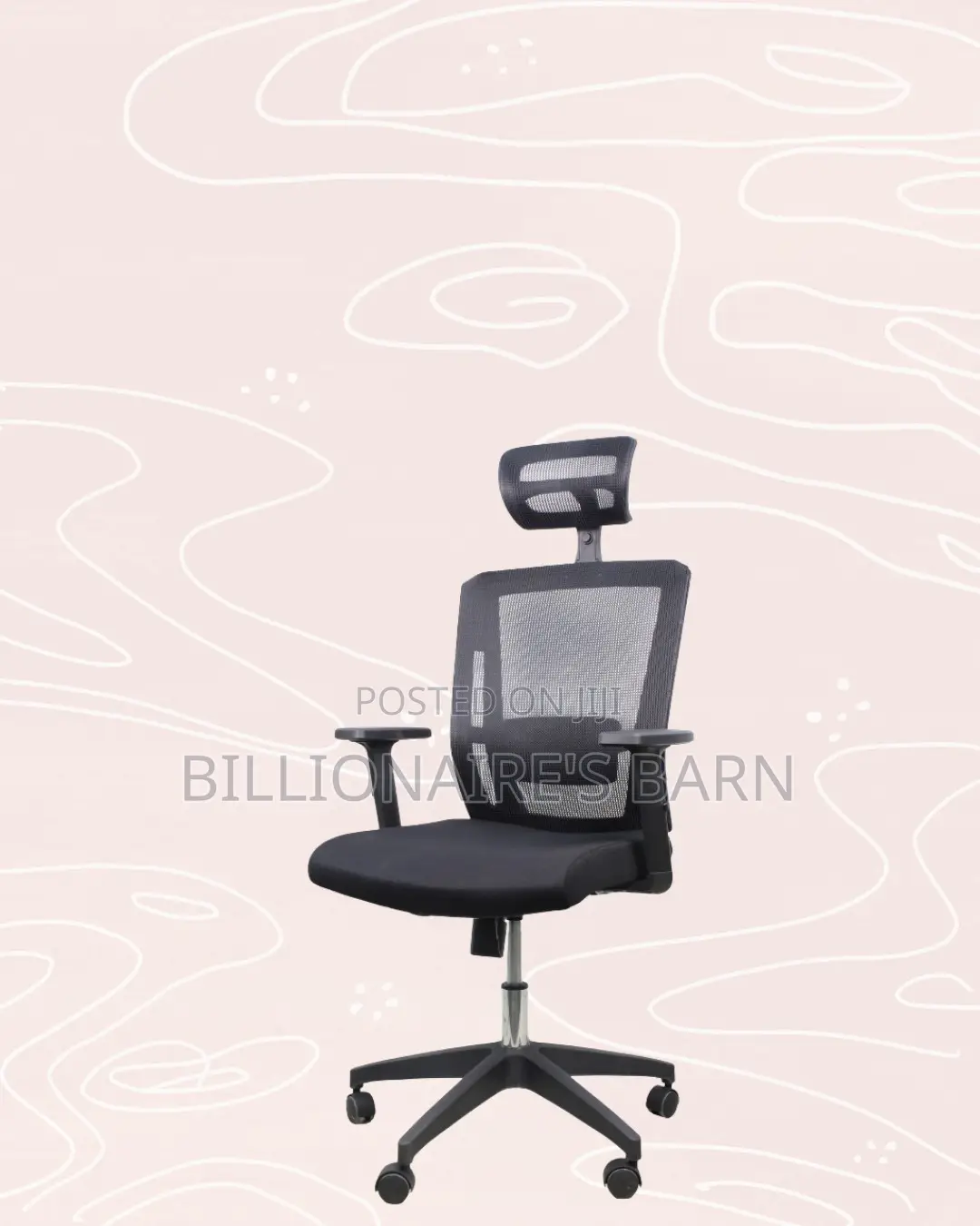 Headrest Office Chair for Long Workdays|Office-Ready Style,Nylon Base