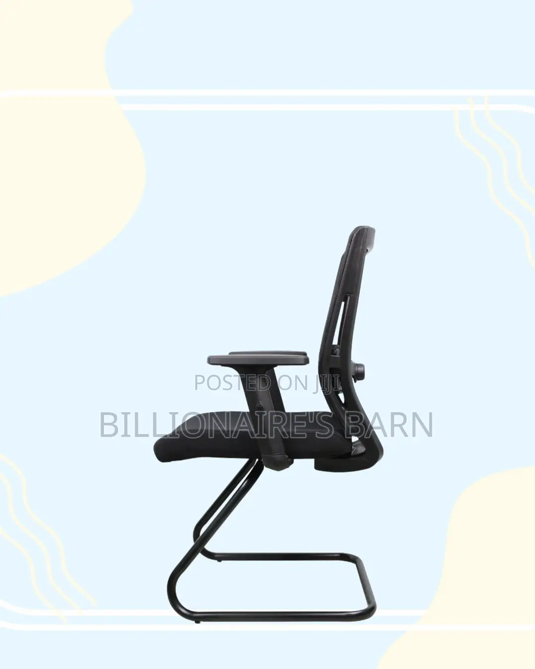 Visitor Office Chair With Stable Base | Space-Saving, Desk-Fit Comfort