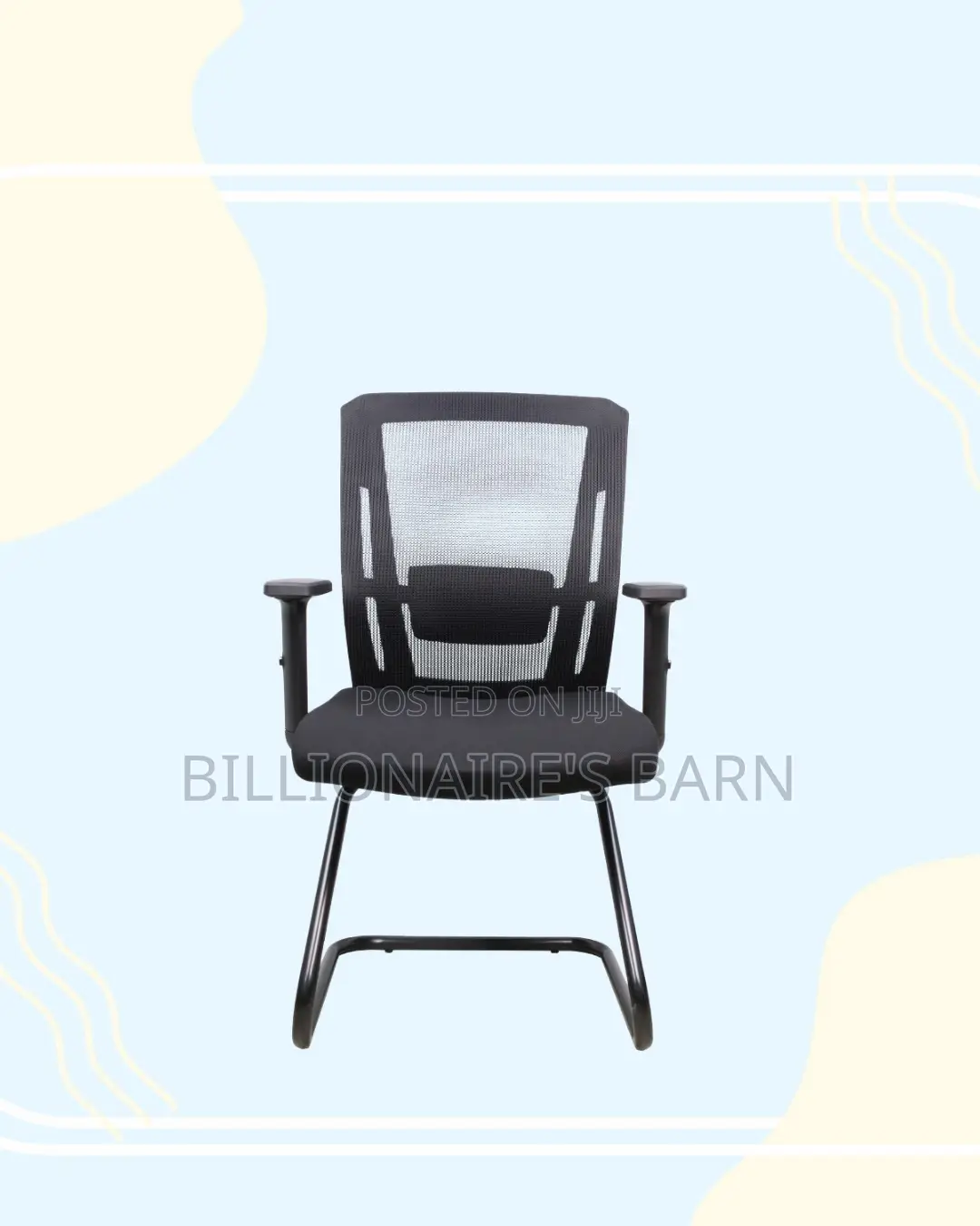 Visitor Office Chair With Stable Base | Space-Saving, Desk-Fit Comfort