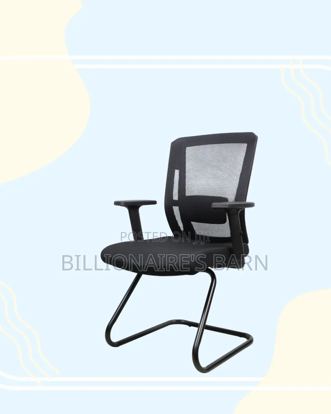 Visitor Office Chair With Stable Base | Space-Saving, Desk-Fit Comfort