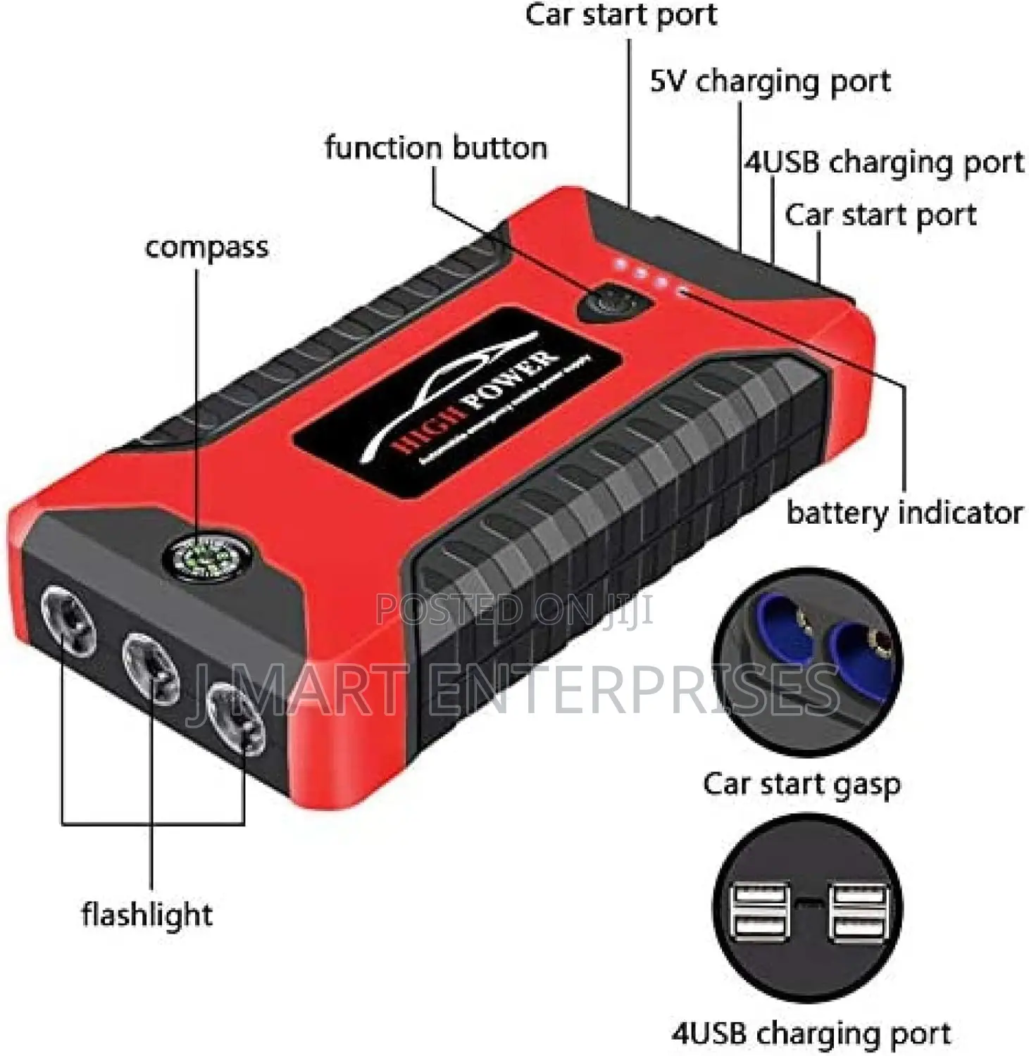 Jumpstarter Auto Buster Emergency Booster Car Charger Jump Start