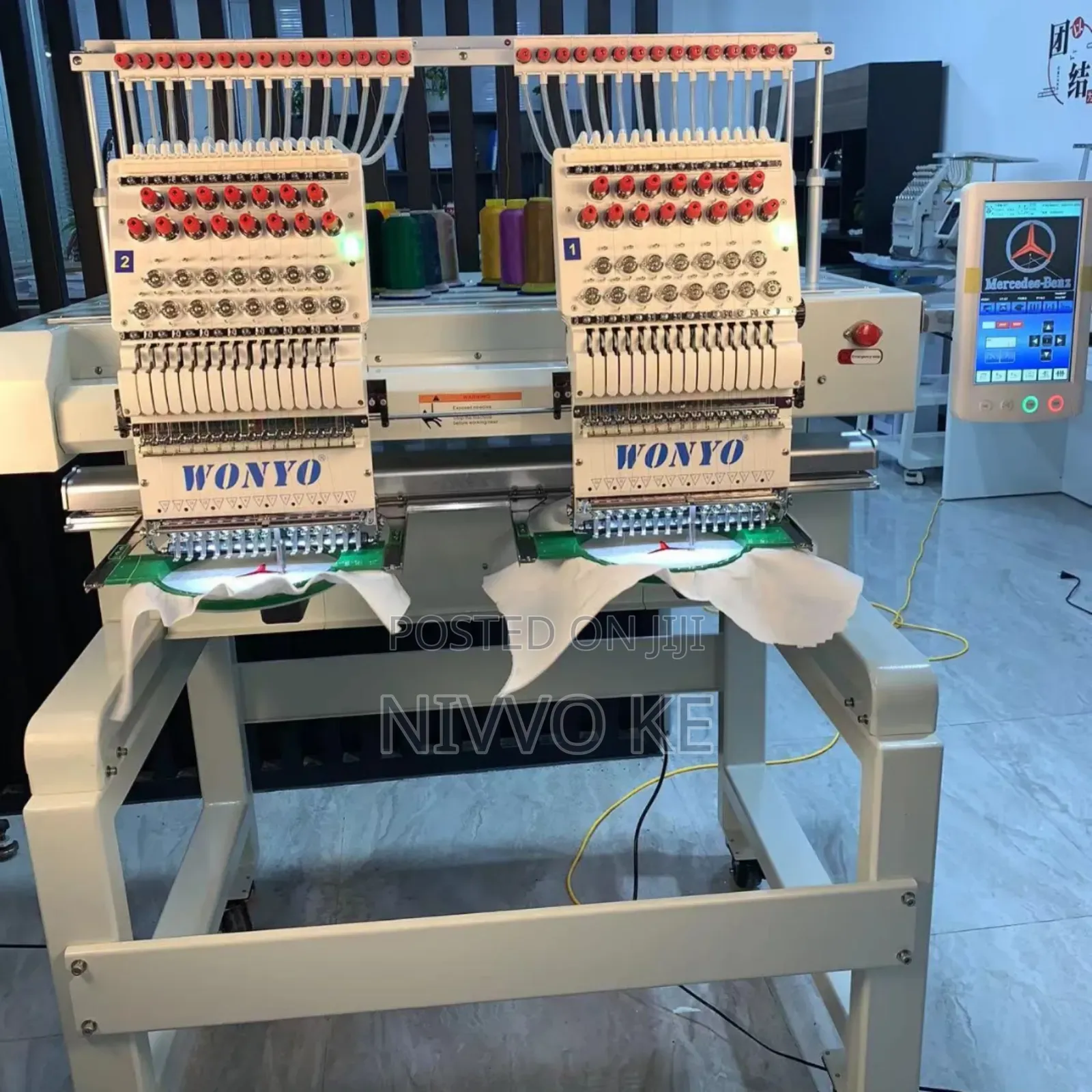 Professional 2 Head Nine Needle Embroidery System
