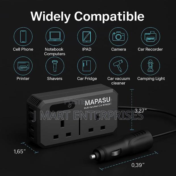 Fast Charging Car Plug Adapter for Laptops, iPads, Phones - thumbnail 2
