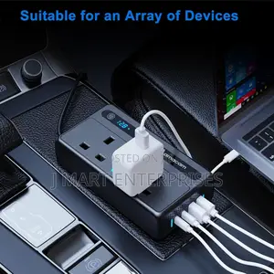 4 Usb Built-in 12v Dc in Plug – 7-Ports for Cars Vans Campervans