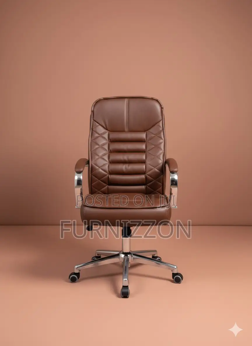 Economic Brown Leather Chair for Office and Home Use