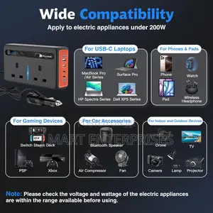 Car Inverter With Cigarette Lighter Port, Car Plug Adapter