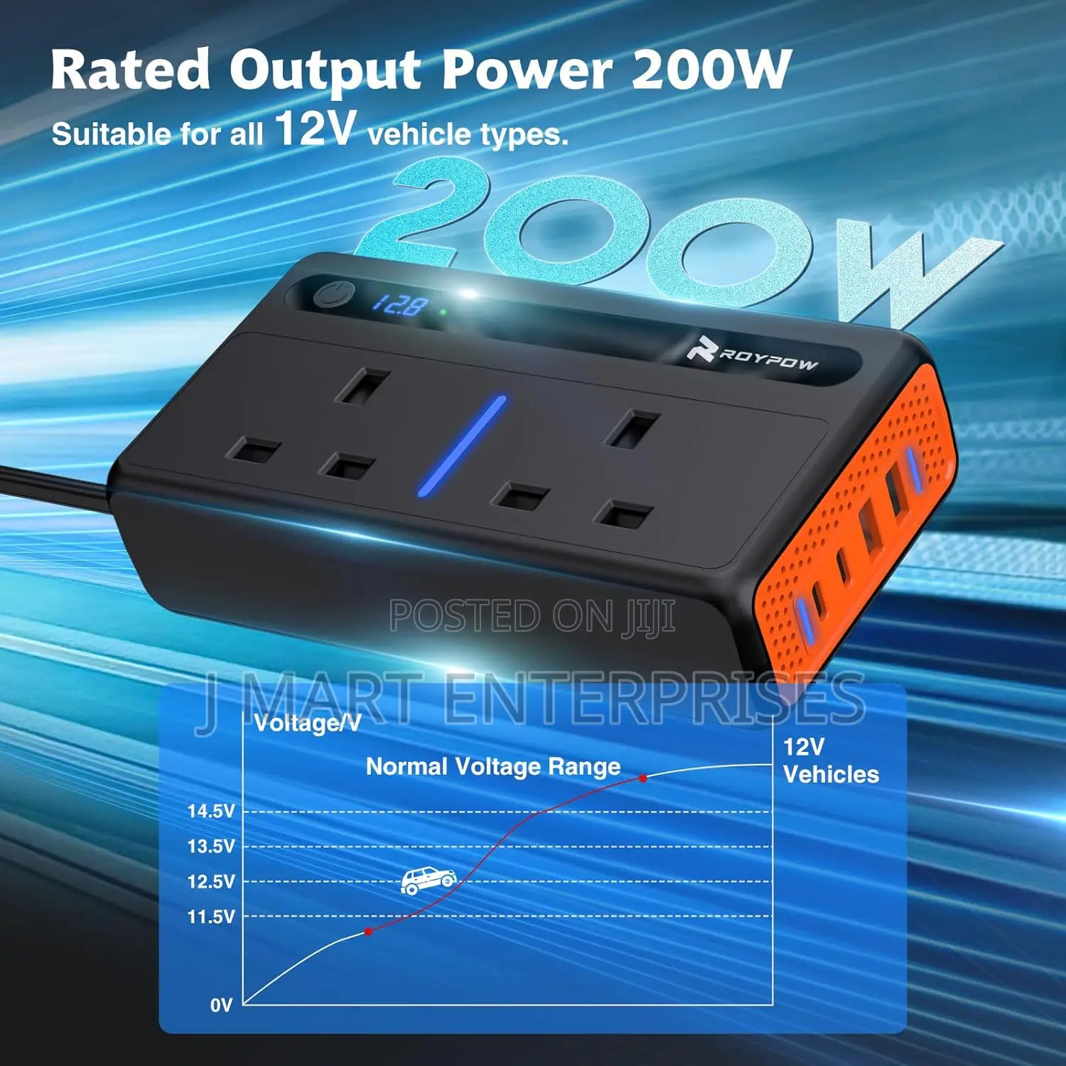 Car Inverter With Cigarette Lighter Port, Car Plug Adapter
