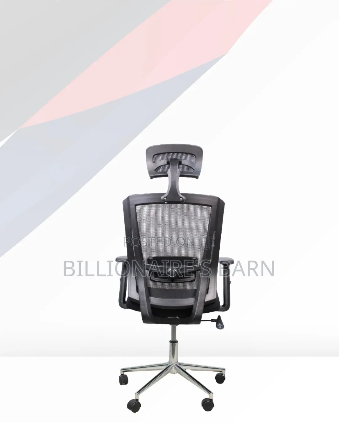 Black Ergonomic Chair — Workday Comfort, Adjustable Headrest Support