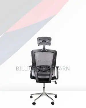 Black Ergonomic Chair — Workday Comfort, Adjustable Headrest Support