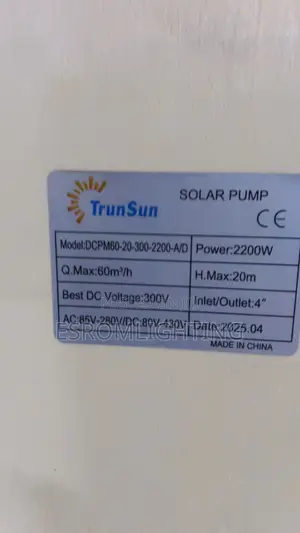 Trunsun 2.2kw Solar Surface Water Pump -Model Dcpm60--a/D