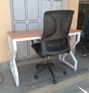 Metallic Desk and Chair