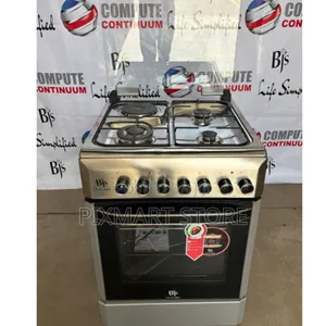 BJS Cooker : Premium 60x60 Gas Cooker With Triple Burner Rotisserie
